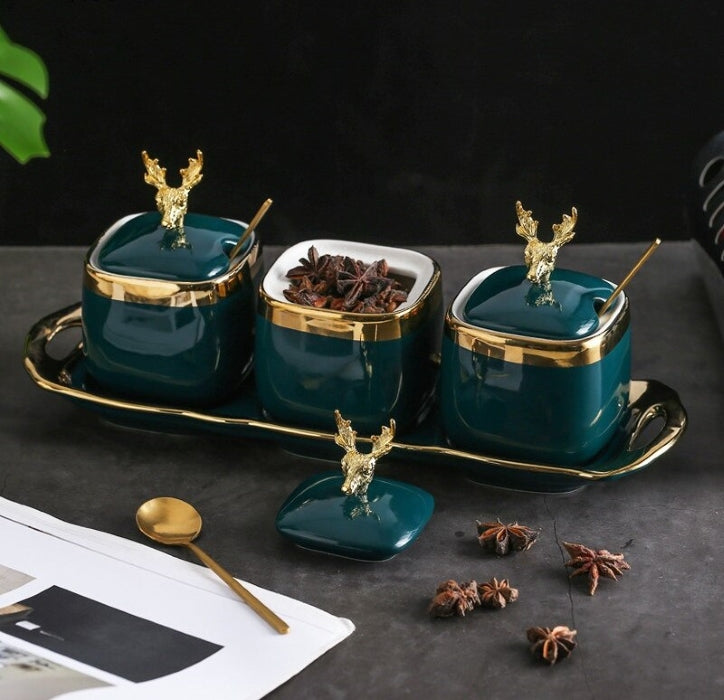 Jade Spice Jars