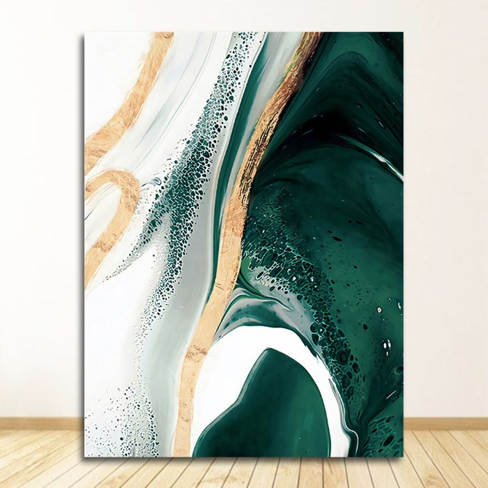 Emerald Waves Canvas