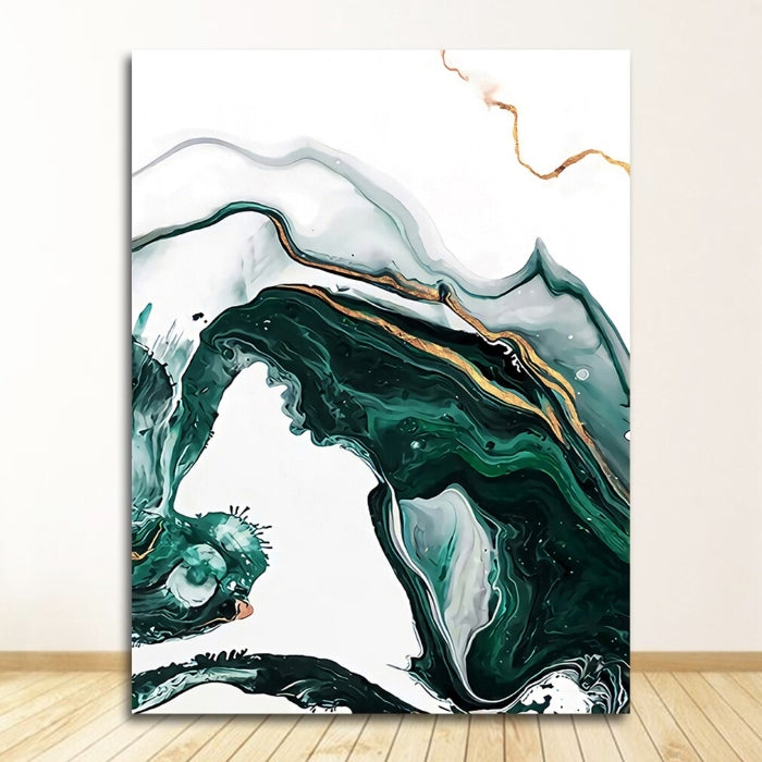 Emerald Waves Canvas