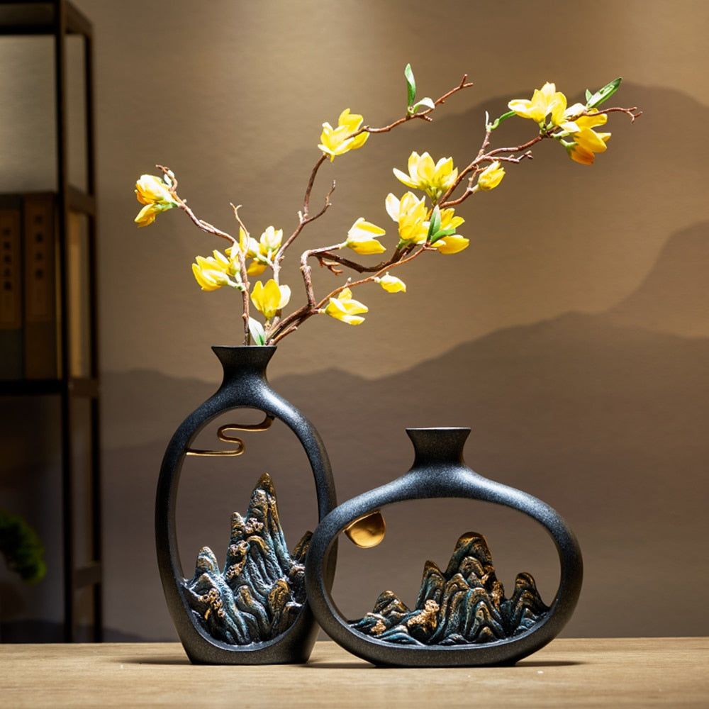 Twilight Mountain Spot Vases