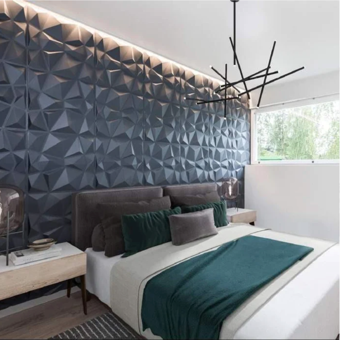 Obsidian Rhythm 3D Leather Wall Panels