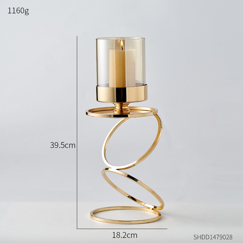Annulus of Gold Candle Holder