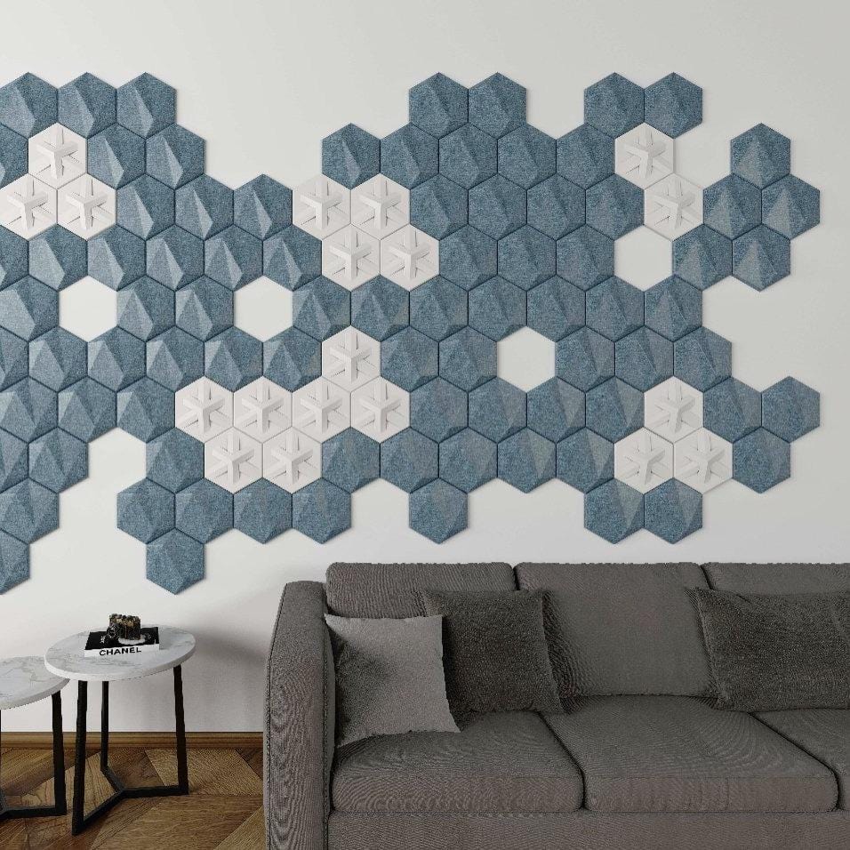 Obsidian Hexagon 3D Wall panel