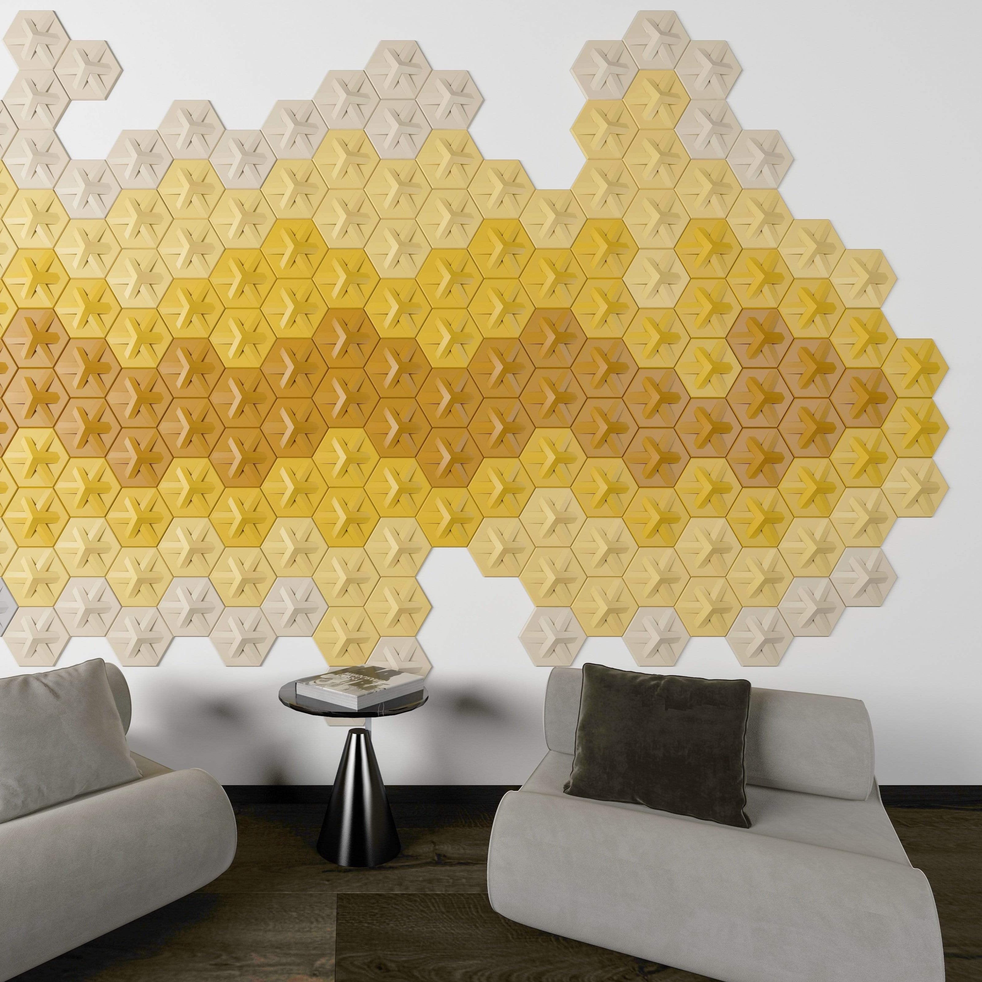 Star Hexagon 3D Wall Panel